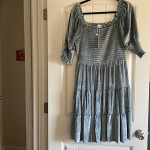 Baltic Born bliss smocked velvet short dress